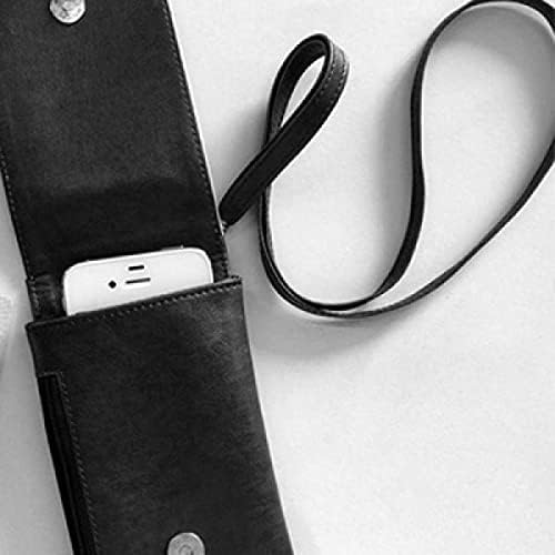Siyah Karga Sevimli Hayvan Tasviri Telefon Cüzdan Çanta Asılı Cep Kılıfı Siyah Cep