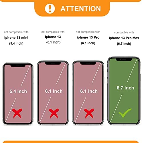 Bocasal Cüzdan Kılıf iPhone 13 Pro Max MagSafe Manyetik RFID Engelleme ile Uyumlu Ayrılabilir Premium PU Deri Flip Case Kart