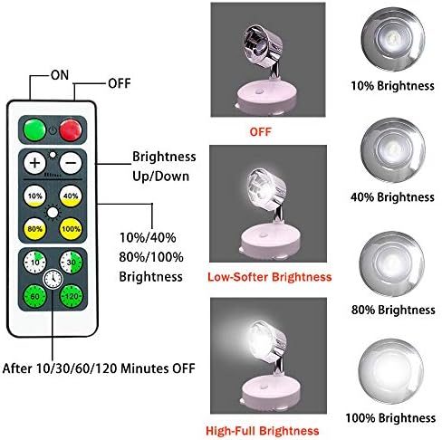 LED kablosuz spot pil kumandalı Accent ışıkları ile uzaktan resim dönebilen ışık kafa yapıt aydınlatma resimleri için 4000
