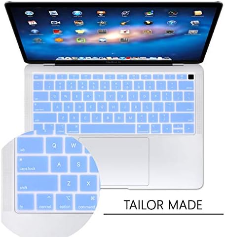 WYGCH Göl Mavi Tasarım Klavye Kapak Koruyucu Cilt için MacBook Hava 2018 [Retina Ekran ve Dokunmatik KIMLIĞI ile 13.3 inç A1932]