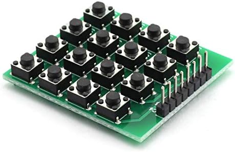 Tegg 1 ADET 8 Pin 4x4 matris 16 tuşları düğme tuş takımı modülü Arduino Ahududu Pi için