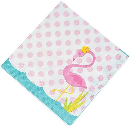 Eğlenceli Express 1st Doğum Günü Flamingo Öğle Peçeteler-Parti Malzemeleri-Baskı Sofra-Baskı Peçeteler-Doğum Günü-16 Parça