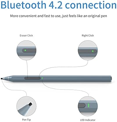 Microsoft Surface Pro 8/X için Bluetooth 4.2 Stylus Kalem/7/6/5/4/3 4069 Basınç ve Eğim Hassasiyetine Sahip Dizüstü Bilgisayar