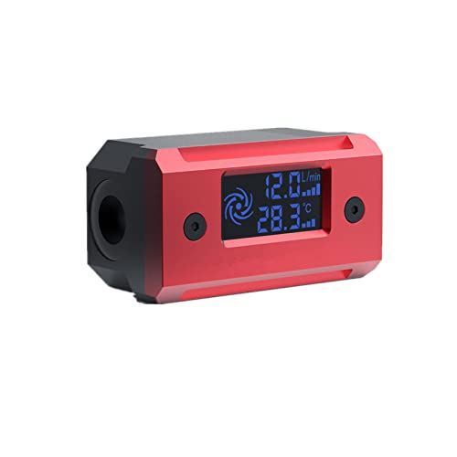 Dijital Ekran Akış Termometresi Su Debimetresi LED Dijital Su Soğutma Termometresi G1/4 İplik Debimetresi PC Su Soğutma Sistemi