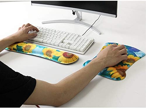 zlw-shop Fare Bilek Yastık Güzel Bilek Istirahat Mouse Pad ve Klavye Pad Kaymaz Dayanıklı Yumuşak Bellek Köpük PC Bilgisayar