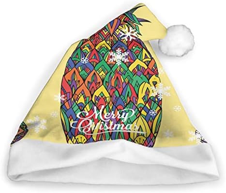 Gökkuşağı ananas Noel şapka, Noel şapka Unisex parti Santa tatil Cosplay dekor şapka için