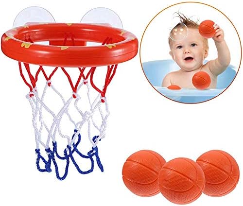Teaffiddyy Banyo Oyuncak Eğlenceli basketbol potası ve Topları Erkek ve Kız için Set-Çocuk ve Yürümeye Başlayan Küvet Çekim