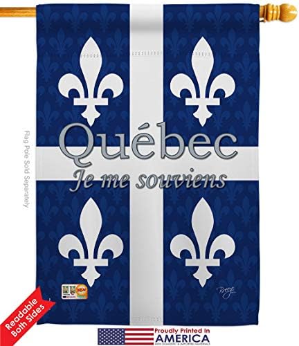 Quebec Bahçe Bayrağı Set Posta Kutusu Askı Bölgesel Kanada İller Kanada Toprakları Bölge Ülke Belirli Alan Küçük Dekoratif