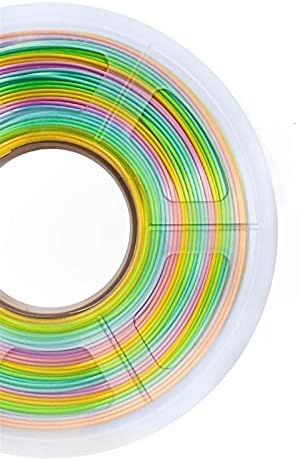 LYMY 3D Yazıcı Filament İpek PLA Filament 1 kg Renkli Gökkuşağı İpek Doku 1.75 mm Tolerans + / -0.02 mm Hiçbir Kabarcık FDM
