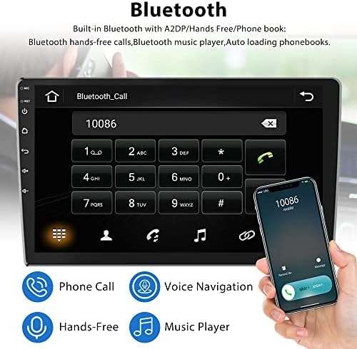 [2G + 32G] Çift Din Android Araba Stereo 10.1 İnç Dokunmatik Ekran Bluetooth Stereo GPS Navigasyon WiFi FM Araba Radyo ile
