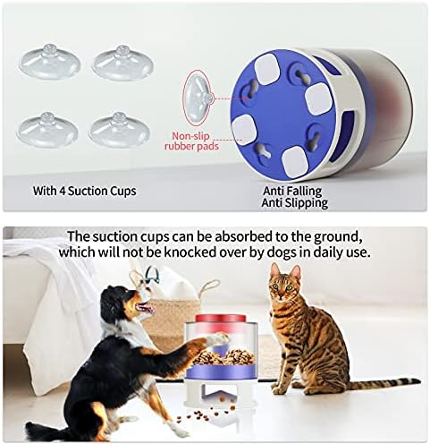 Otomatik Köpek Besleyici, köpek Maması Dağıtıcı Interaktif Düğme Tetik Köpek Bulmaca Tedavi Dağıtım Oyuncaklar Yavaş Besleyici