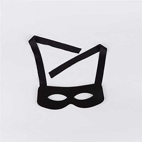 GSHLLO 3 Adet Cadılar Bayramı Siyah Masquerade Göz Maskesi süslü elbise Siyah Haydut Hırsız Maskesi Highwayman Soyguncu Cosplay