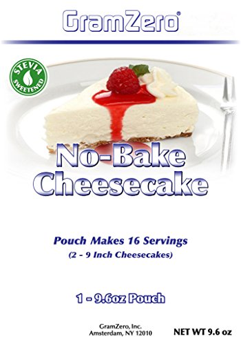 GramZero No-Bake Cheesecake Karışımı, 2 Cheesecake Yapar, Şeker Eklenmez, Düşük Kalorili, Stevia Şekerli
