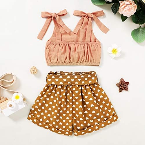 Bebek Bebek Kız Yaz Giysileri Fırfır Kolsuz Romper ile Polka Dot Kısa Pantolon Kıyafetler 2 Adet Setleri