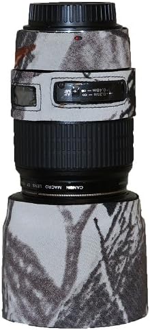 LensCoat Lens Kapağı Canon 100 f2. 8 Makro Kamuflaj Neopren Kamera Lens Koruma Kılıfı (Realtree AP Kar) lenscoat