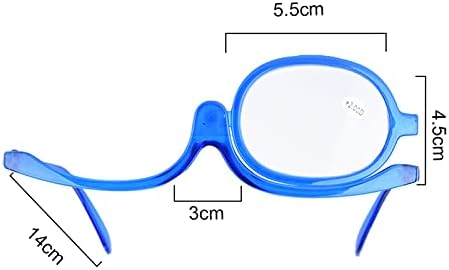 Göz Makyajı Gözlükleri, Makyaj Gözlükleri Katlanabilir, Büyütülebilir Göz Makyajı Gözlükleri Tek Lensli Dönen Gözlükler Kadın
