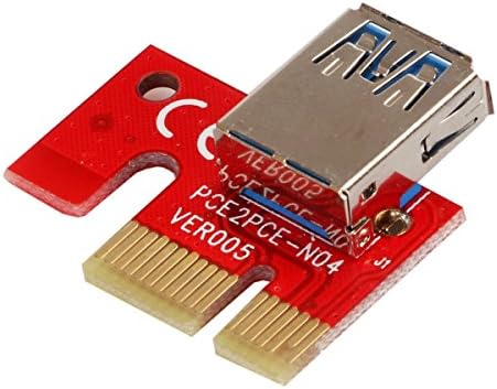 DealsBest USB3. 0 PCI-E PCI Express 1X için 16X Yükseltici Kart Adaptörü, madencilik Adanmış Grafik Kartı Uzatma Kablosu ile