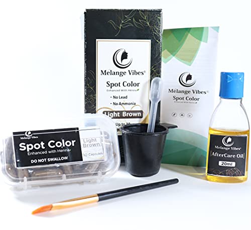 Melange Vibes Tint Kit for Spot coloring-Küçük saç bölgelerini rötuşlamak ve renklendirmek için mükemmel (Açık Kahverengi)