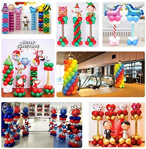 HeyMate 2 Set Balon Sütun stant kiti - 65 inç Yükseklik Balon Standı için Bebek Duş, Doğum Günü Partisi, Düğün, Mezuniyet,