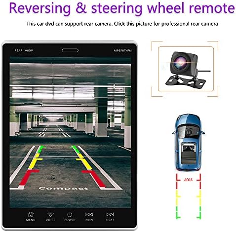 Çift Din Android Araba Stereo Bluetooth FM Radyo Alıcısı ile 9.5 İnç Dikey Dokunmatik Ekran Araba Radyo Desteği WiFi GPS Ayna