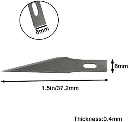 TİHOOD 100 ADET 11 Yedek Hobi Bıçak SK5 Karbon Çelik Zanaat Bıçak Bıçakları Sanat Eseri Kesme Oyma Kağıt Heykel DIY