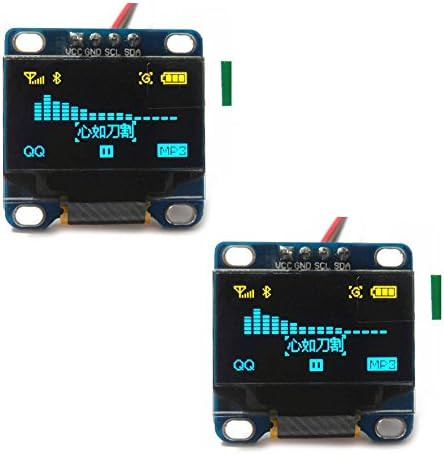 DIYmall 0.96 İnç Mavi ve Sarı I2c IIC Seri 128x64 OLED LCD OLED LED Modülü Arduino için Ekran Ahududu Pİ 51 Msp420 Stım32 SCR