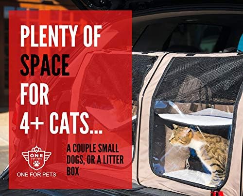 Evcil Hayvanlar için bir Kedi Gösteri Evi Taşınabilir Köpek Kulübesi (Barınak) Kırmızı / Krem / Tan