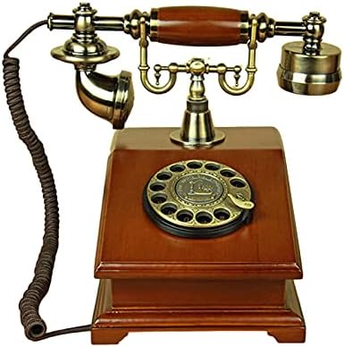 Xialuo Kablolu Eski Moda Antika Sabit Telefon Dekor, Kablolu Ev Ofis Telefon Dekor Sistemi Döner kadranlı telefonlar, klasik