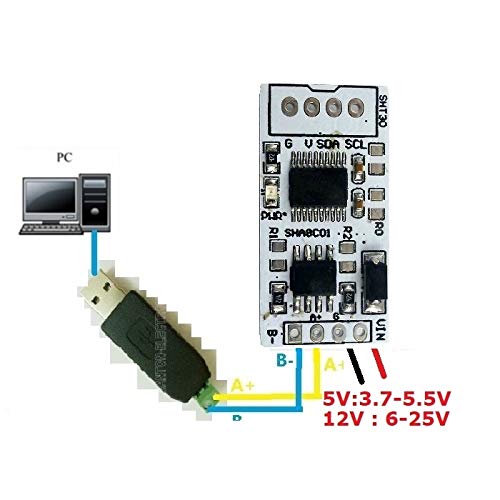 Eletechsup SHT30 RS485 TTL232 Modbus Rtu Dijital Sıcaklık ve Nem Sensörü Modülü (Pin ile 5 V RS485, 1)