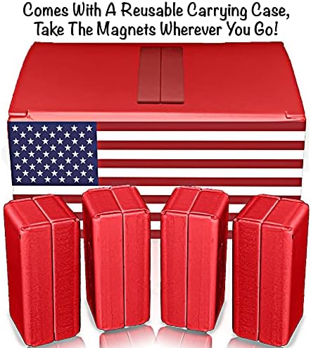 Manyetik Bayrak / Perde Ağırlıkları 8 Paket Su Geçirmez Mıknatıs + Taşıma Çantası, Amerikan Bayrağı Karışıklıklarını Durdurmak