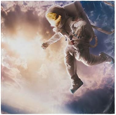 Mr. XZY Astronot Uzay Dekoratif Saten Peçeteler NASA Güneş Gezegen Polyester Yemeği Peçeteler ıçin Parti Düğün Yemeği 20x20inx6