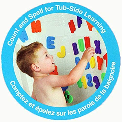 BAIVYLE banyo oyuncakları Köpük Eğlenceli Alfabe Harfler ve Sayılar-Yüzen Oyuncak 36 PCS ABC için Küvet Eğitici Çocuk Erkek