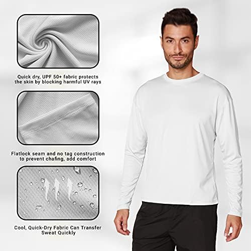 INGEAR UV Egzersiz Gömlek Erkekler için Balıkçılık Gömlek Erkekler Yürüyüş Dişli Uzun Kollu