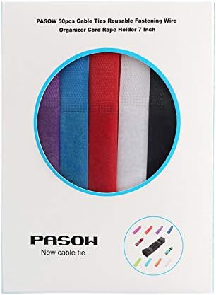 PASOW 50 adet Renkli Kullanımlık Sabitleme Tel Kablo Bağları Organizatör Kordon kablo bağı Halat Tutucu Dizüstü PC TV 7 İnç