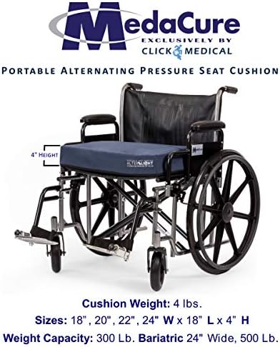Alternatif Basınçlı Bariatrik Tekerlekli Sandalye Minderi-Şarj Edilebilir Pille Çalışan Pompa-Düşük Hava Kaybı, Destek, Konfor