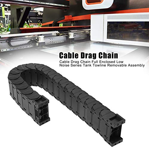 Kablo Drag Zinciri, 1 metre/0.7 Metre Hassas Naylon Yüksek Hızlı Düşük Gürültü -25~100℃ Endüstriyel CNC Takım Tezgahı Kolu