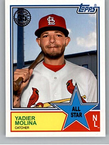2018 Topps 1983 Topps All-Stars 83AS-25 Yadier Molina St. Louis Cardinal Resmi MLB Beyzbol Ticaret Kartı Ham (NM veya Daha