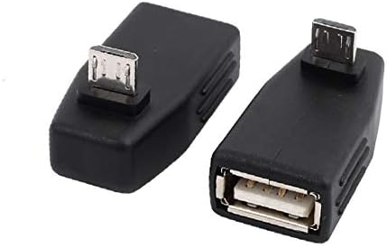 X-DREE 2'si 1 arada Yukarı / Aşağı Açılı Mikro USB B Erkek - USB 2.0 A Dişi OTG Adaptör Konnektörü (2'si 1 arada / adattatore