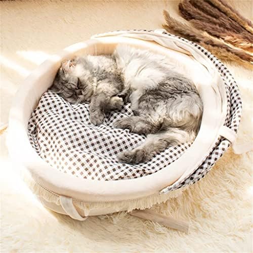 HLMSKD Sevimli Pet Köpek Kediler Yatak Yuvarlak Evi Yumuşak ve Rahat Kanepe Çadır Yarı-Kapalı Kulübesi Yatak Pet Malzemeleri