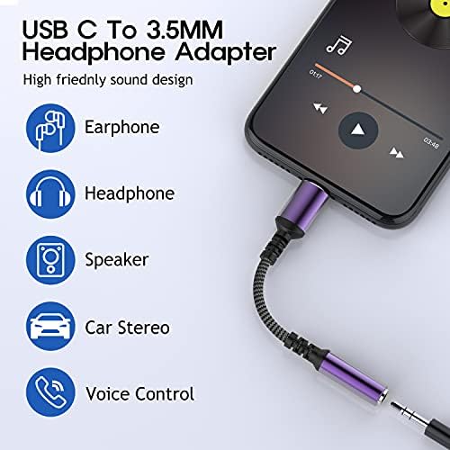 USB Tip C 3.5 mm Kulaklık Jak adaptörü Kadın, USB C Aux Ses Dongle kablo kordonu ile Uyumlu iPad Pro / Hava 4, piksel 5 4 3