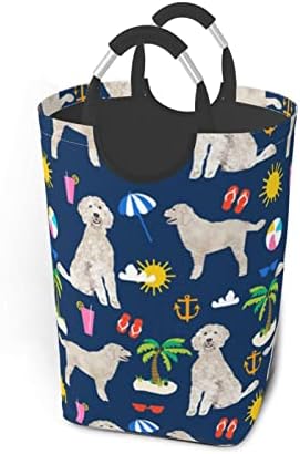 Golden Retriever Plaj Yaz Köpek Çamaşır Sepeti Su Geçirmez Katlanabilir çamaşır sepeti Depolama Bin Alüminyum Kolları İle Kirli