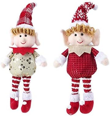 JWDYA Noel Ağacı Kolye Süsler Elf Uzun Bacaklı Kız Hediye Oyuncak Bebek Ev Dekor DIY Doğum Günü Partisi Süslemeleri (Renk: