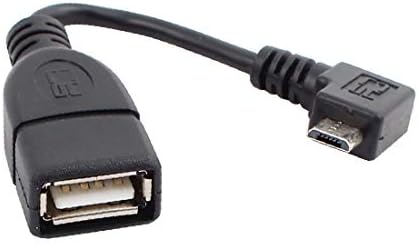 X-DREE 90 Derece Mikro USB B Erkek USB 2.0 A Dişi OTG Host Dönüştürücü Kablo Adaptörü (cavo convertitore başına Adattatore