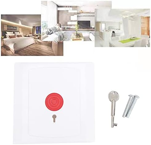 Basit Tasarım Kablolu Acil Panik Alarm Düğmesi, Ev Güvenlik Akıllı Kapı Erişim Mülkiyet Anahtarı ile Anahtar 250 V