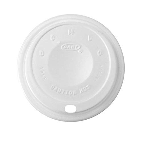 Dart 16EL Beyaz Cappuccino Sıcak ve Soğuk Köpük Bardak için Plastik Kapak 100'lü Paket (10'luk Kasa)
