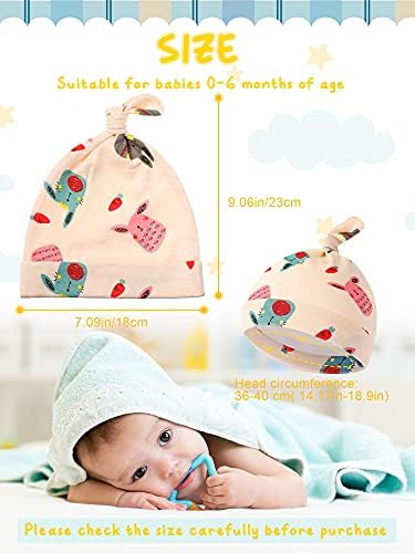 8 Adet yenidoğan bebek şapka düğüm Beanie sıkı düğümlü kap bebek 0-6 ay için