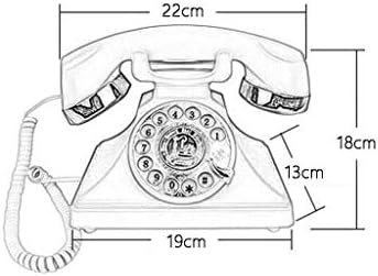 Retro Antika Telefon, klasik Eski Moda döner kadranlı telefon Masaüstü Sabit Telefon ile Tekrar Arama Eller-Serbest Mekanik