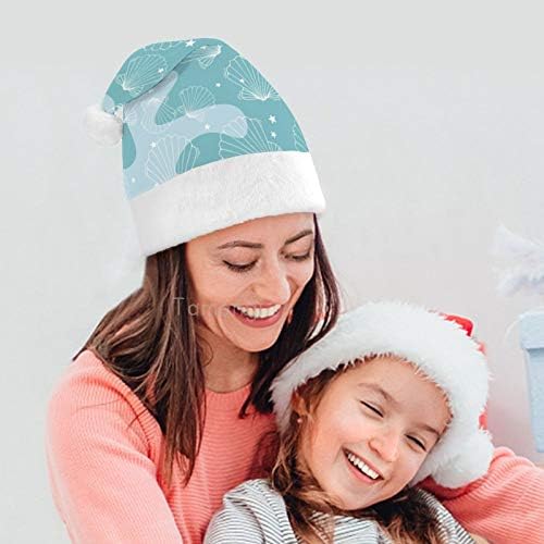 Noel Santa Şapka, Okyanus Kabuğu Yıldız Noel Tatil Şapka Yetişkinler için, Unisex Konfor Noel Şapka için Yeni Yıl Şenlikli