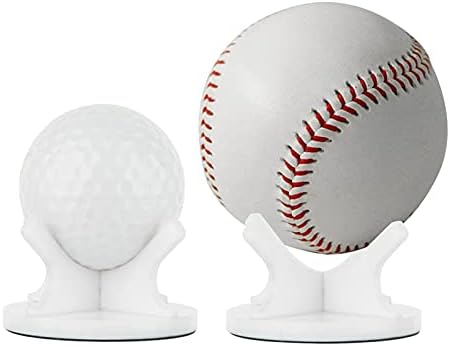 2 Adet Akrilik Küçük Top Standı Tutucu Spor Topu vitrin Beyzbol Ekran Standı Top Ekran Tutucu ile 2 Adet Kaymaz Kauçuk Pedleri