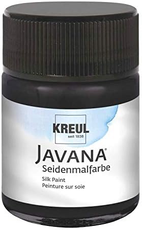 Kreul Javana 815050 50 ml Cam Renginde Opak Siyah, Dekoratif Tasarım için Opak İpek Boya